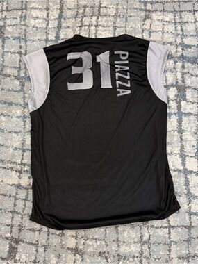 New York Mets Mike Piazza Mercury Mets Black SGA  Promotional Jersey Men's L